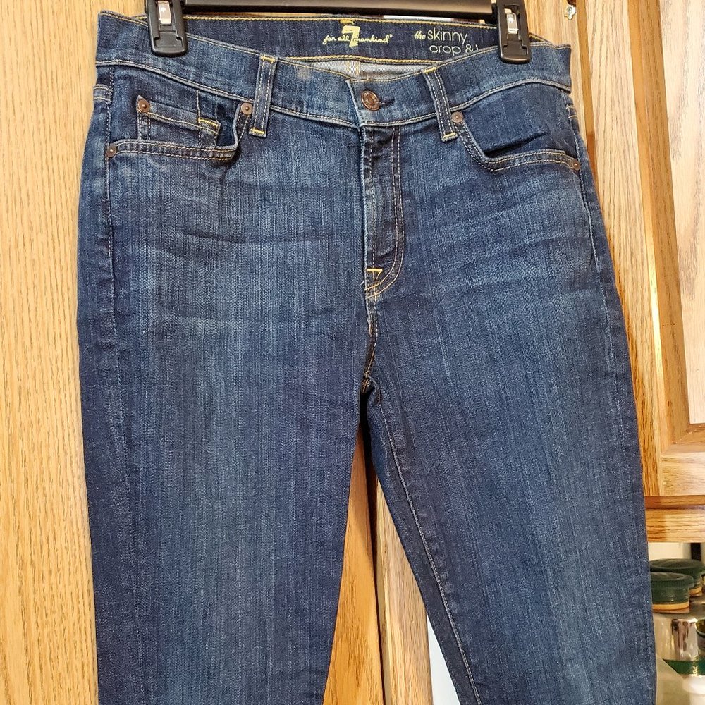 7 For All Mankind cropped cuffed jeans